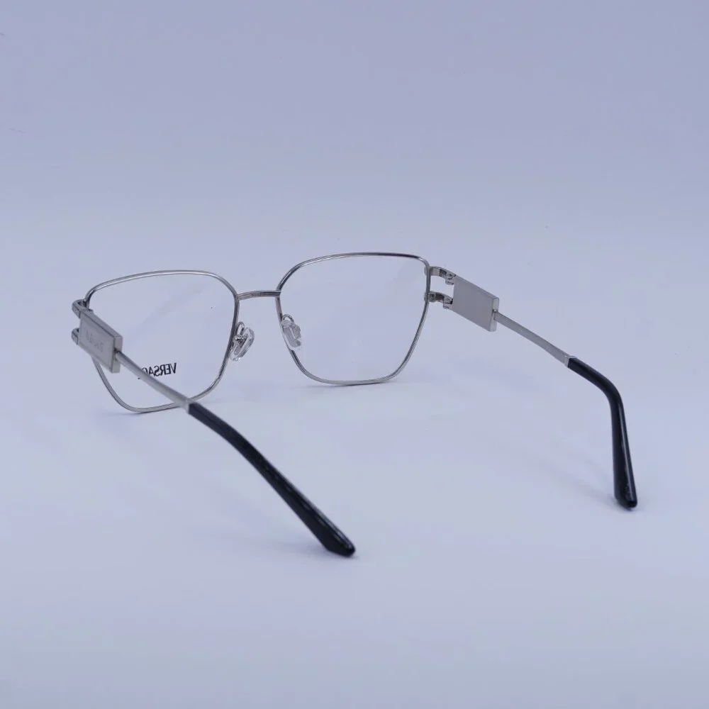 Versace VE1301 1000 Eyeglasses Silver 57mm Cat Eye Frame